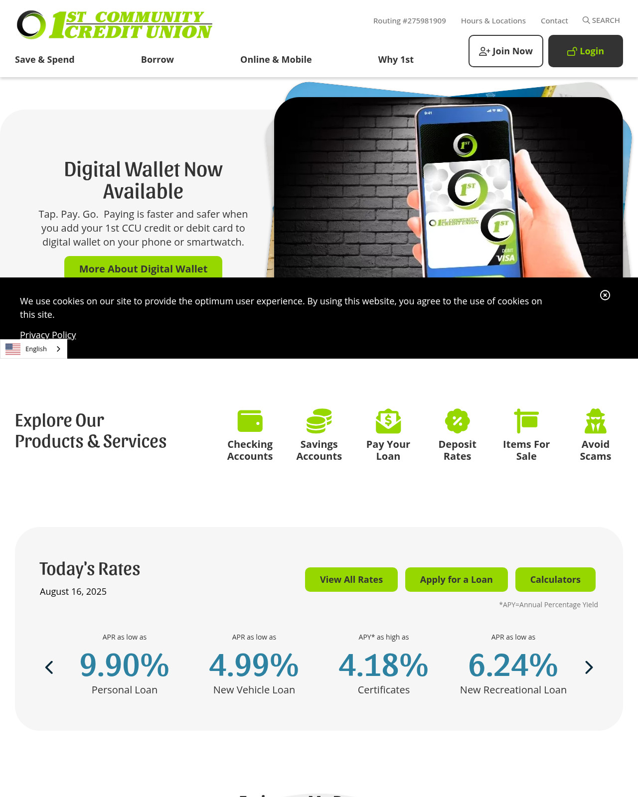 Screenshot of 1stccu.com