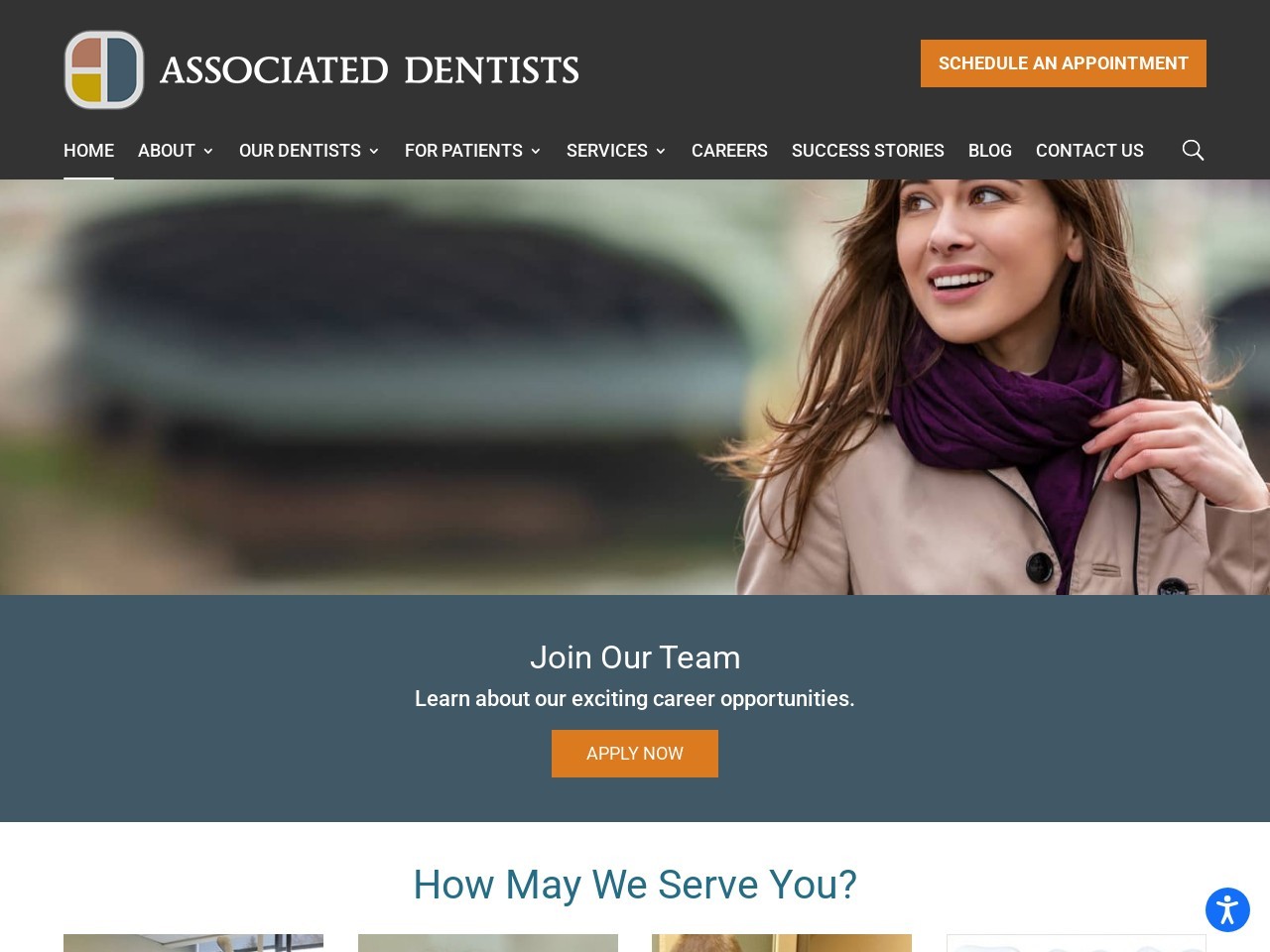 Screenshot of associateddentists.com