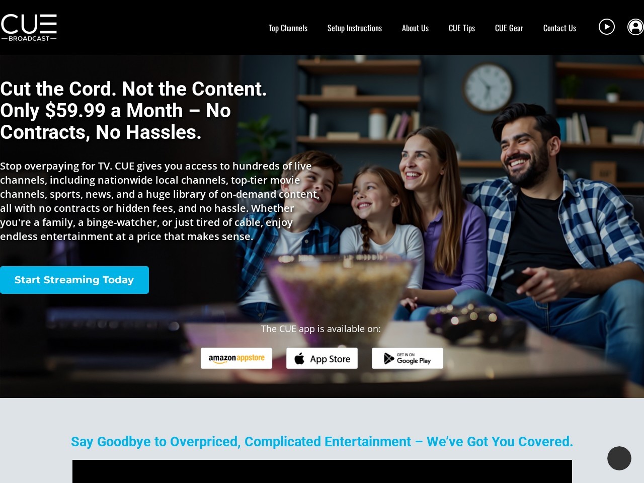 Screenshot of cuebroadcast.com