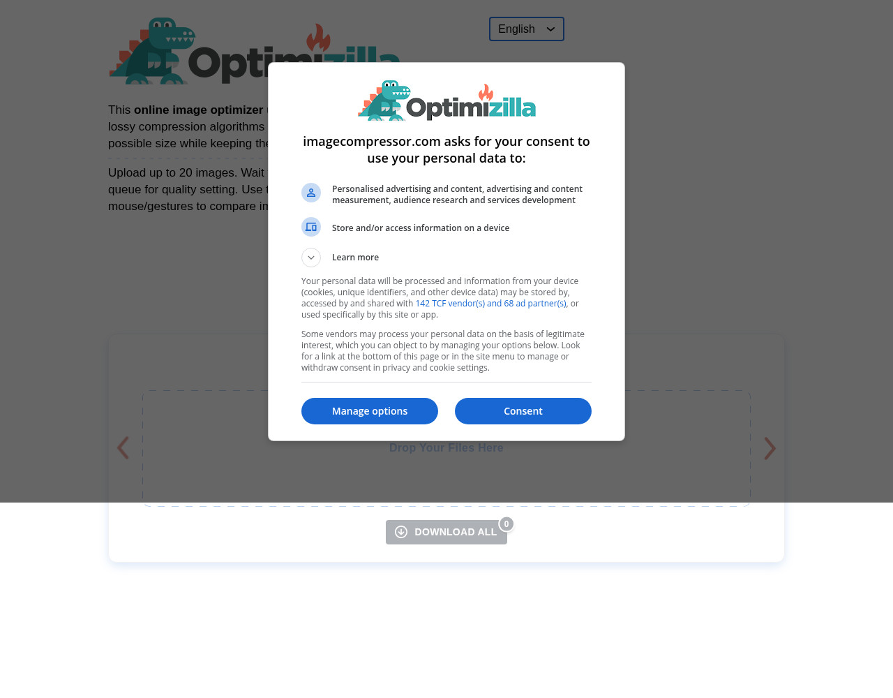 Screenshot of imagecompressor.com