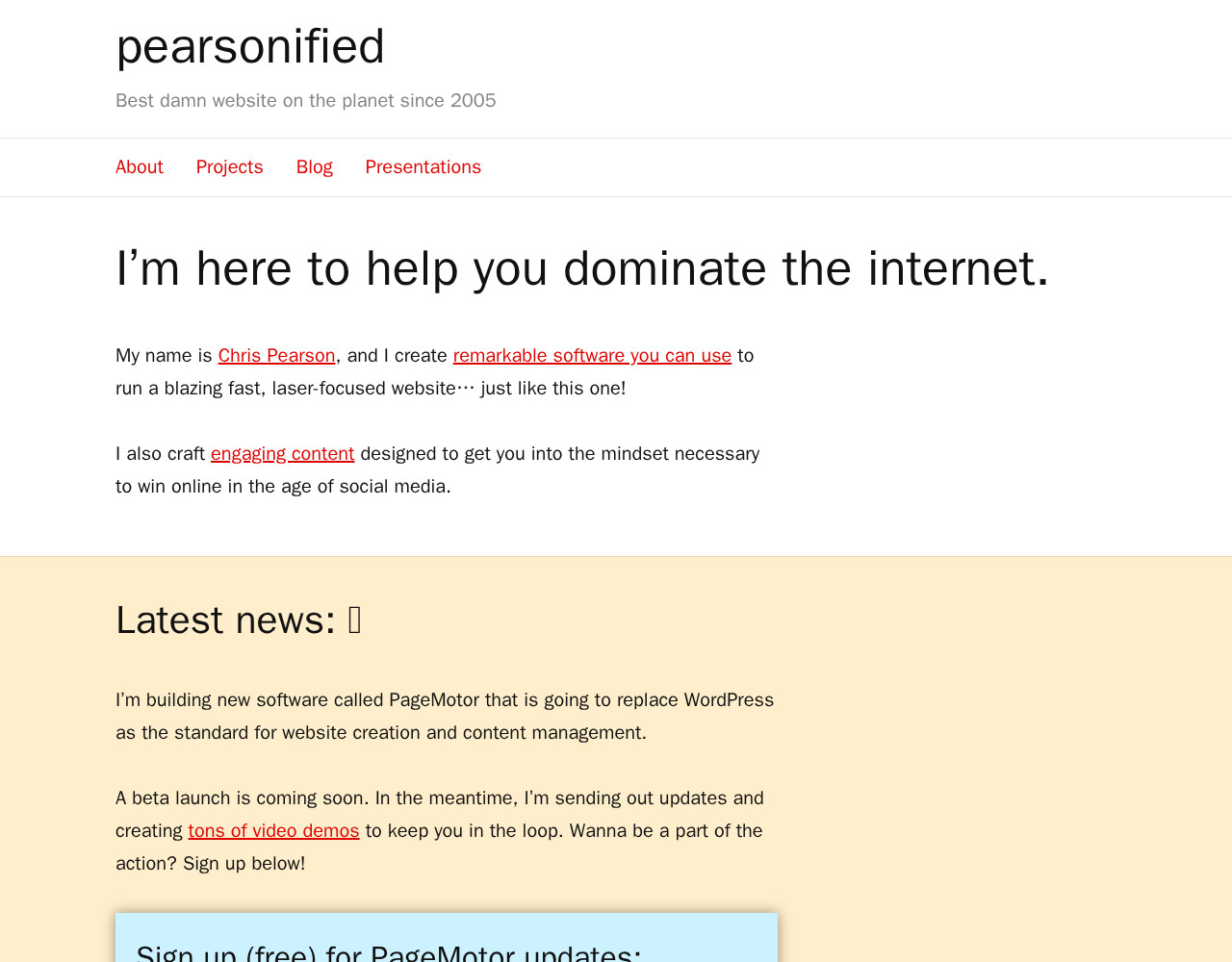 Screenshot of pearsonified.com