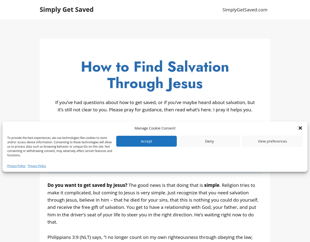 Screenshot of simplygetsaved.com