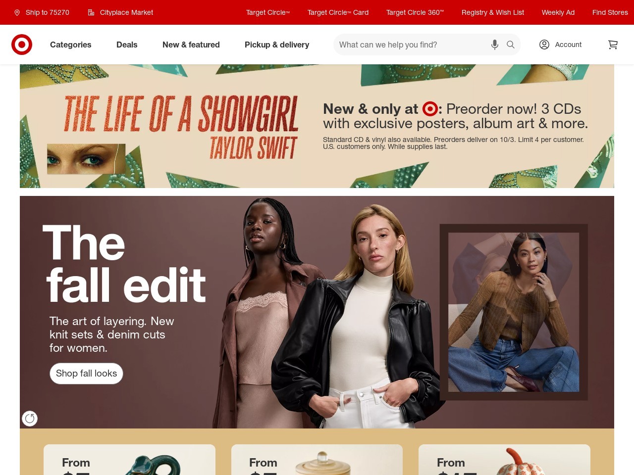 Screenshot of target.com