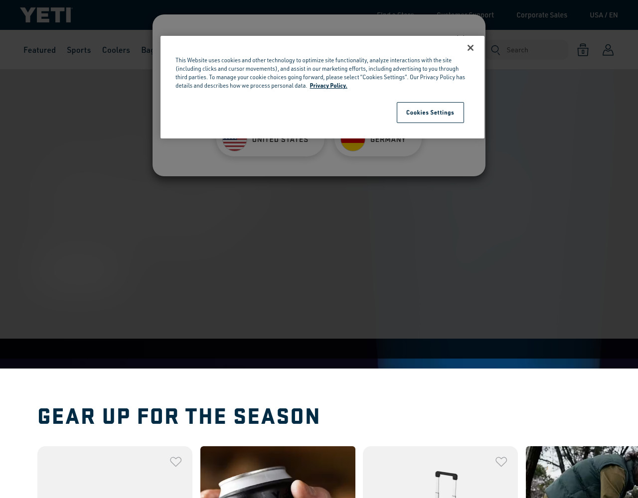 Screenshot of yeti.com